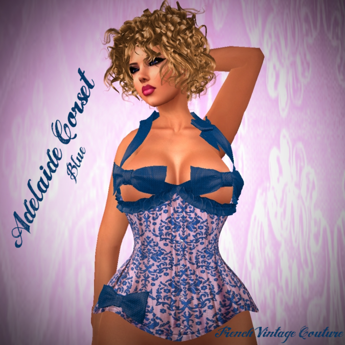 French Vintage Couture - Adelaide Corset - Blue - Aristo Event